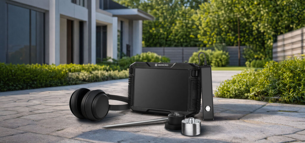 Geófono detector de fugas de agua AD22P HikMicro con pantalla táctil de 7 pulgadas