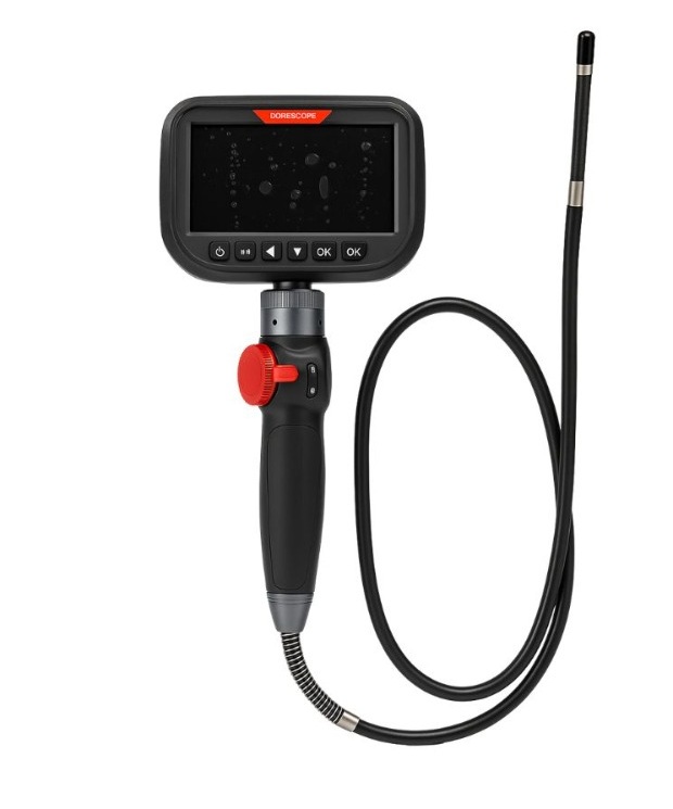 Boroscopio de cámara dual H4BD-MAX con pantalla de 5 pulgadas y sonda articulada de 8,5 mm
